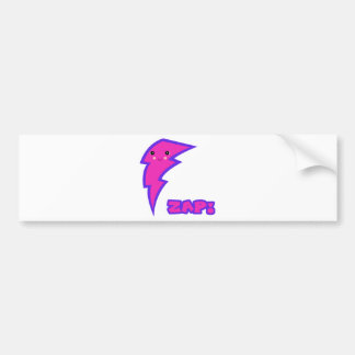 kawaii pink lightning bolt bumper sticker