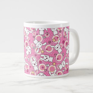 kawaii pink pattern large coffee mug