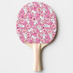 kawaii pink pattern ping pong paddle