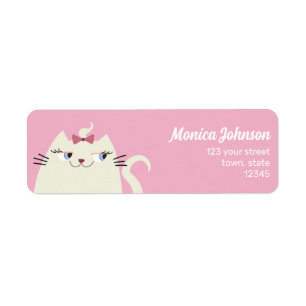 Kawaii Pink Return Address