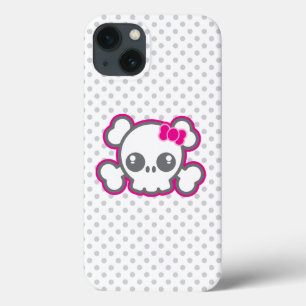 Kawaii Pink Ribbon Skull iPad Case