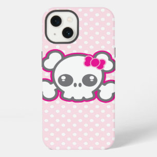 Kawaii Pink Ribbon Skull iPad Case