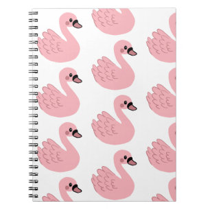 Kawaii Pink Swan – Cute Cartoon Animal Design Notebook