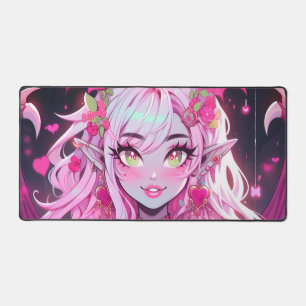 Kawaii Pinkcore Fantasy Demon Anime Girl Desk Mat