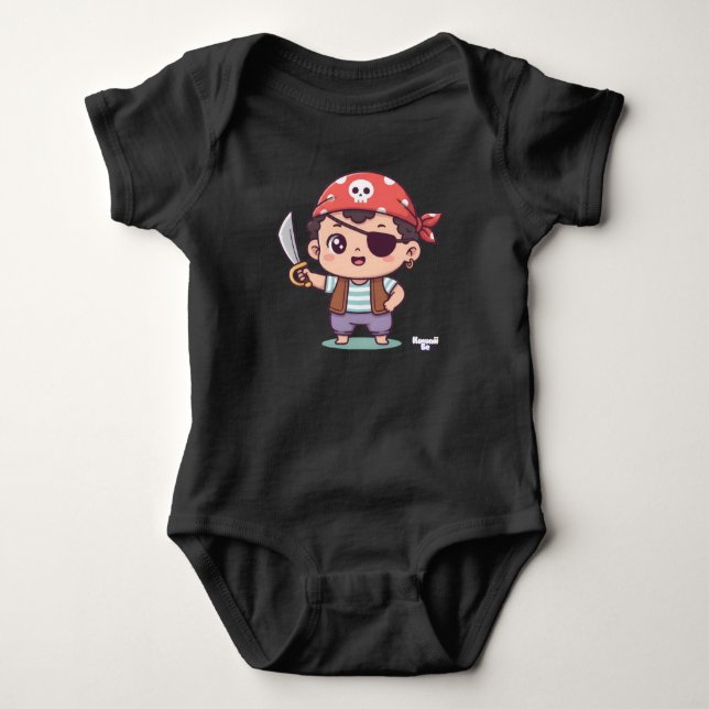 Kawaii Pirate Be Baby Bodysuit (Front)