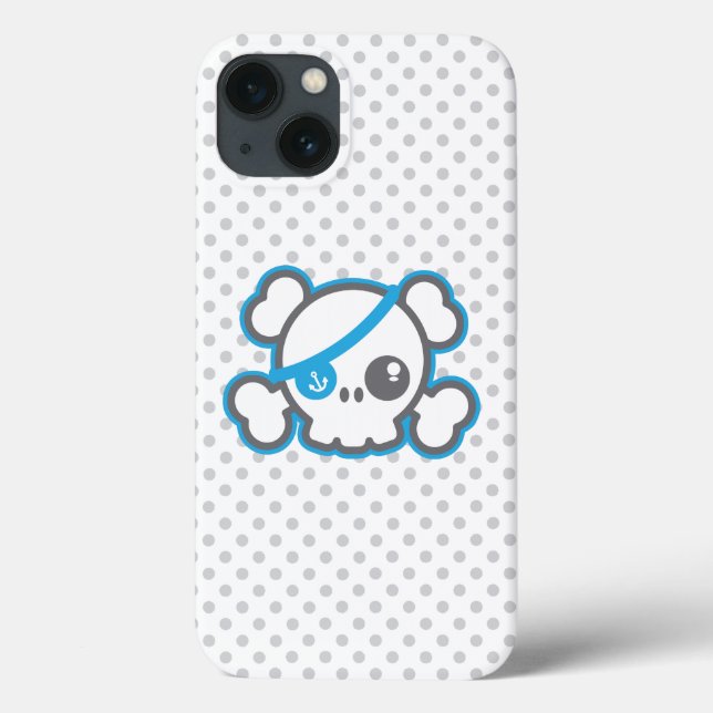 Kawaii Pirate Skull iPad Case (Back)