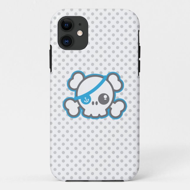 Kawaii Pirate Skull iPhone Case (Back)