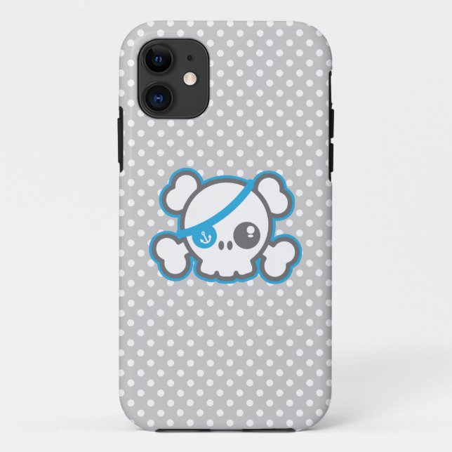 Kawaii Pirate Skull iPhone Case (Back)