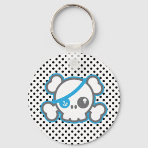 Kawaii Pirate Skull Keychain