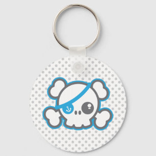 Kawaii Pirate Skull Keychain