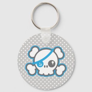Kawaii Pirate Skull Keychain