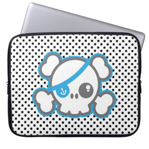Kawaii Pirate Skull Laptop Sleeve