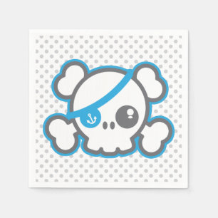 Kawaii Pirate Skull Napkins