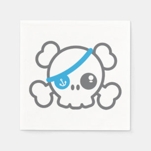 Kawaii Pirate Skull Napkins