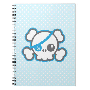Kawaii Pirate Skull Notebook