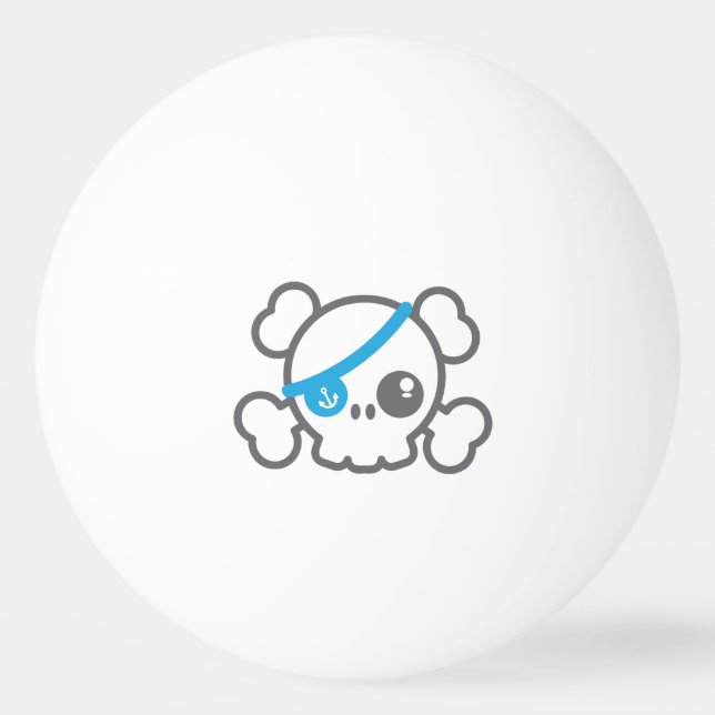 Kawaii Pirate Skull Ping Pong Balls (Back)