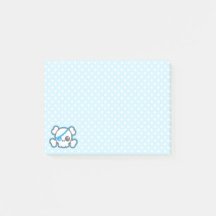 Kawaii Pirate Skull Sticky Note Cards