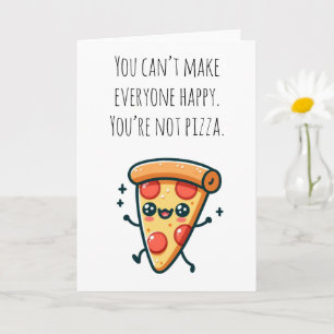 Kawaii Pizza Slice Funny Greetings Card