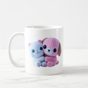 Kawaii Plush Teddy Hug Pastel Coffee Mug