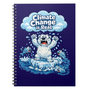 Kawaii Polar Bear Climate Change Is Real Notebook