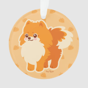 Kawaii Pomeranian Cartoon Dog Ornament