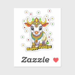 Kawaii Pongal Decorated Cow