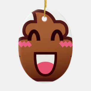 kawaii poop emojis ceramic tree decoration