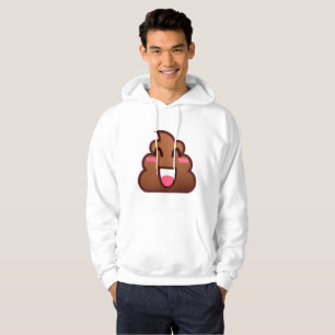 kawaii poop emojis mens hooded hoodie sweatshirt