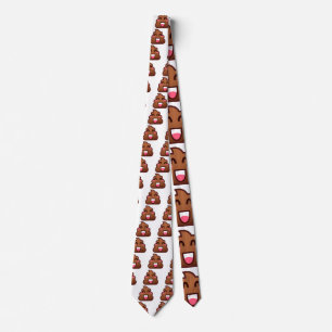 kawaii poop emojis tie