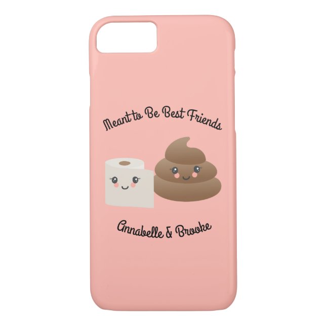 Kawaii Poop & TP (Toilet Paper) Best Friends Gift Case-Mate iPhone Case (Back)