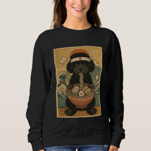 Kawaii Portuguese Water Dog Japanese Ramen Noodles Sweatshirt