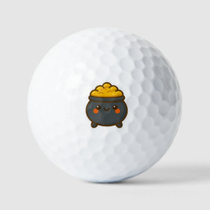 Kawaii Pot of Gold Golf Balls