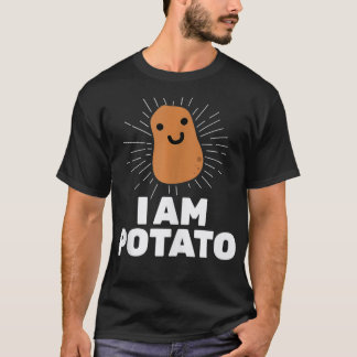 Kawaii Potato I Am Potato Funny Potato T-Shirt