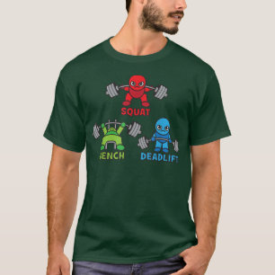 Kawaii Powerlifter- Cartoon - Anime - Gym Motivati T-Shirt