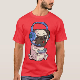 Kawaii Pug Gaming Pugs Video Game Funny Dog T-Shirt