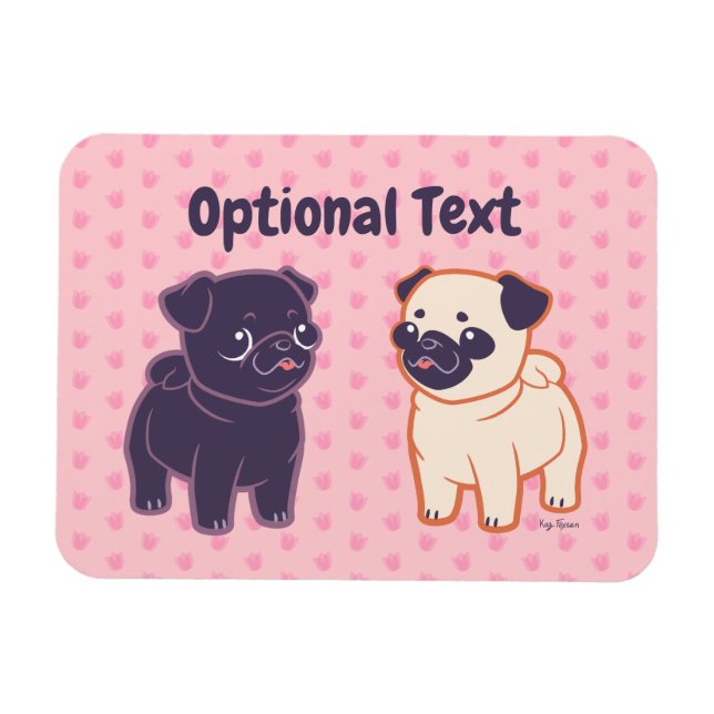 Kawaii Pug Magnet (Horizontal)