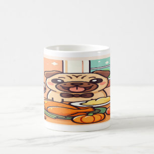 Kawaii Pugsgiving Mug – Feast Mode Activated!