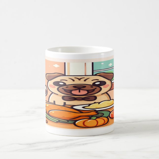 Kawaii Pugsgiving Mug – Feast Mode Activated! (Center)