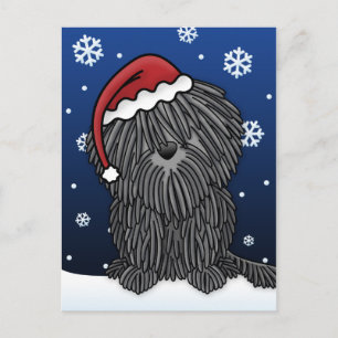Kawaii Puli Christmas Postcard