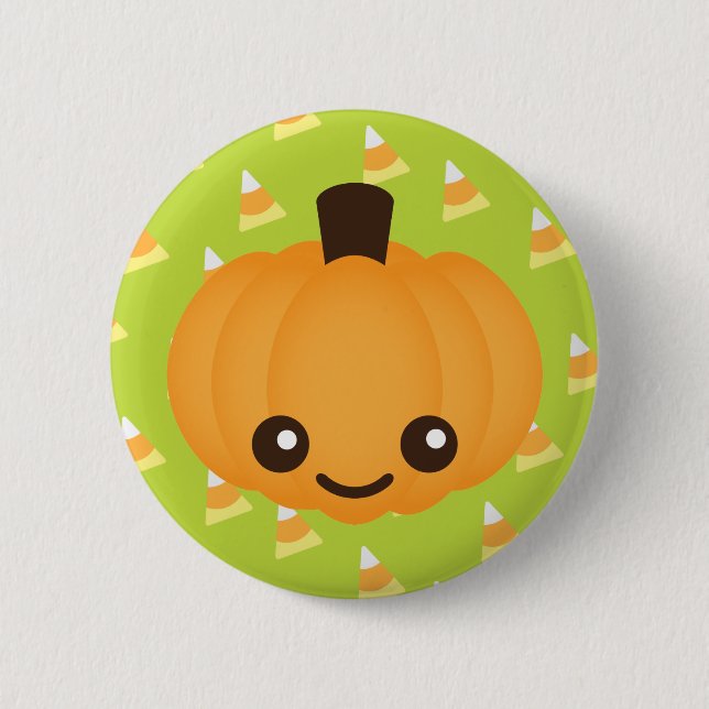 Kawaii Pumpkin 6 Cm Round Badge (Front)