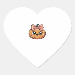 kawaii pumpkin Classic T-Shirt Heart Sticker