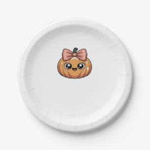 kawaii pumpkin Classic T-Shirt Paper Plate