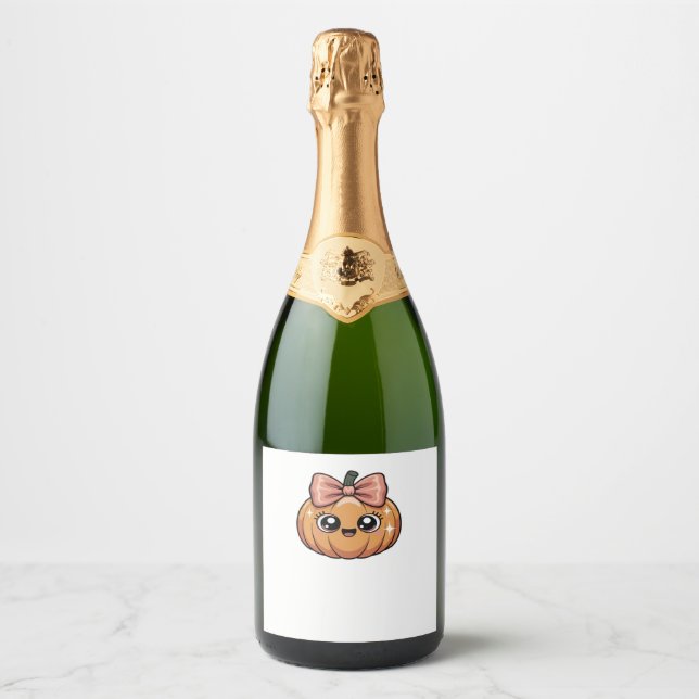 kawaii pumpkin Classic T-Shirt Sparkling Wine Label (Front)