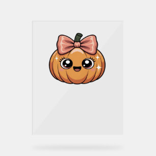 kawaii pumpkin Oversized T-Shirt Acrylic Sign