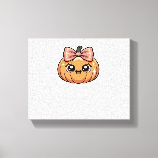 kawaii pumpkin Oversized T-Shirt Canvas Print (Front)