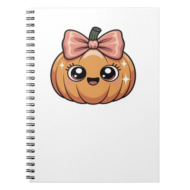 kawaii pumpkin Oversized T-Shirt Notebook (Front)