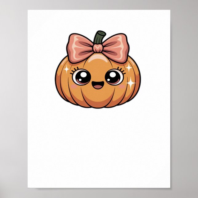 kawaii pumpkin Oversized T-Shirt Poster (Front)
