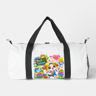 Kawaii Puppy Back to School Small Duffel Bag