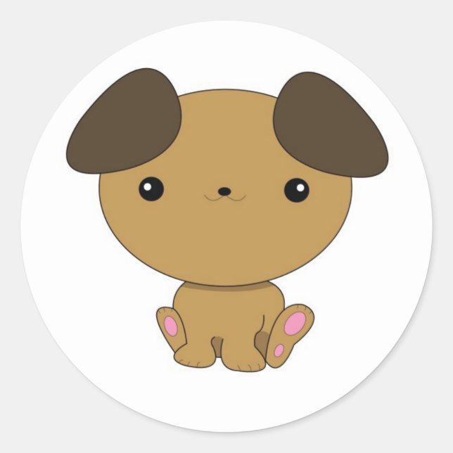 Kawaii Puppy Sticker (Front)