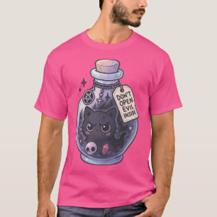 Kawaii Pure Evil Cat Inside Pastel Goth T-Shirt